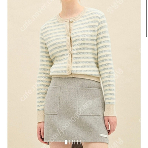 Sjsj 배색 니트 가디건 (새상품/택o)