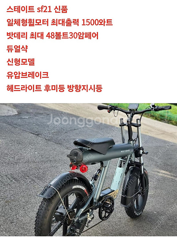 스테이크 sf21 불릿2 전기자전거 자토바이 팻바이크--0