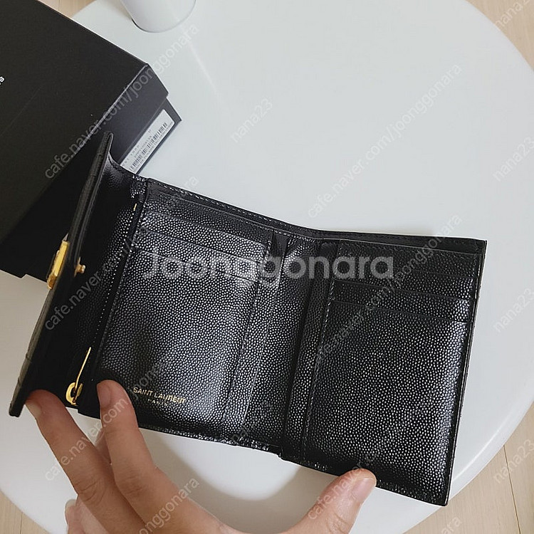생로랑 YSL 모노그램 믹스 마틀라세 엔벨로프 반지갑 ...--5