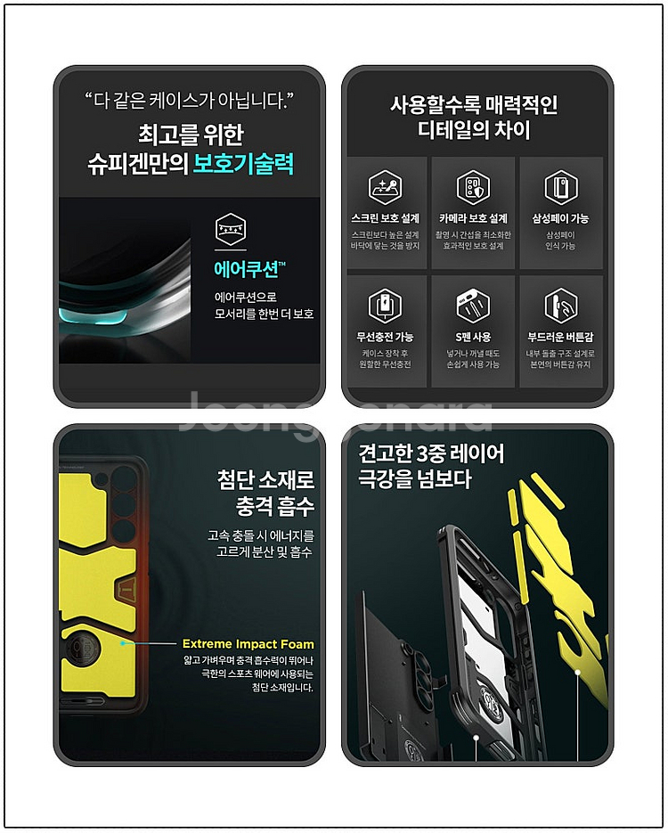 갤럭시 S23 슈피겐 하드범퍼 케이스 터프아머 어비스 ...--5