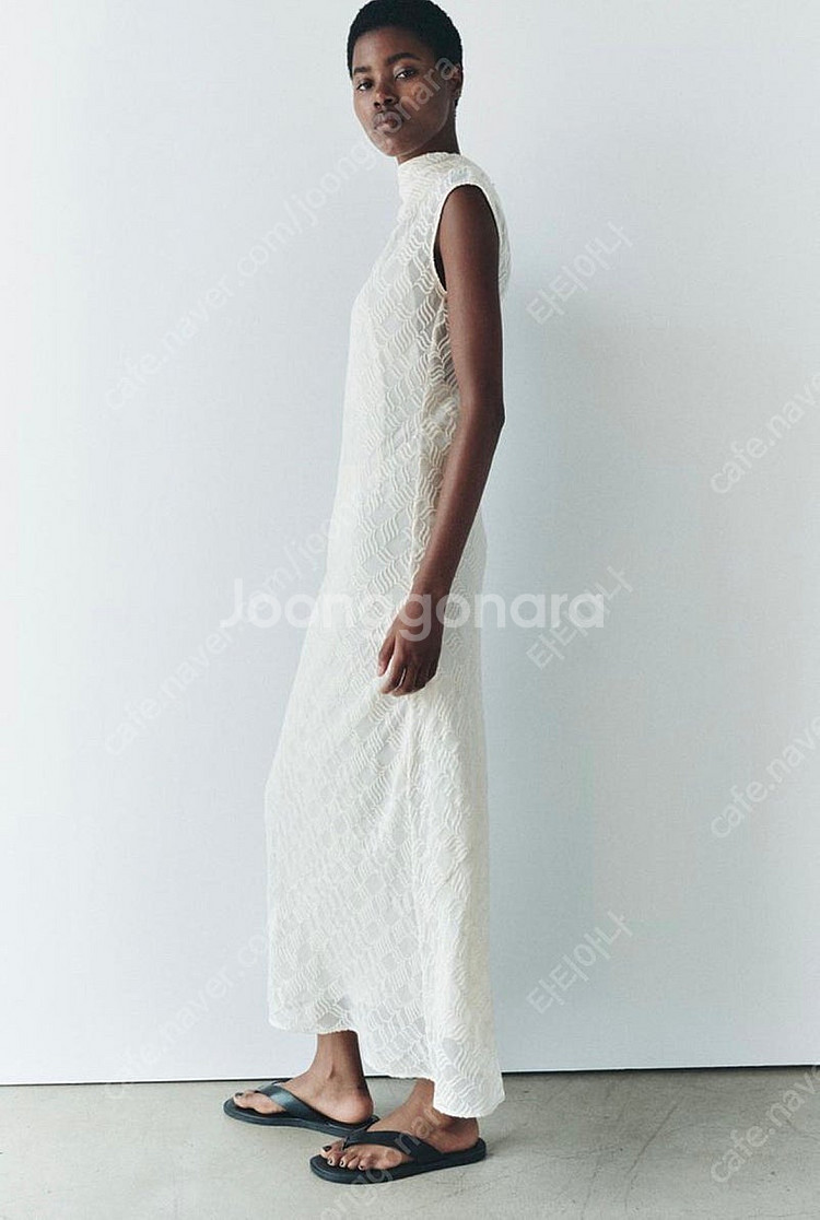zara 자라 ZW COLLECTION 자수 롱 원피스...--3