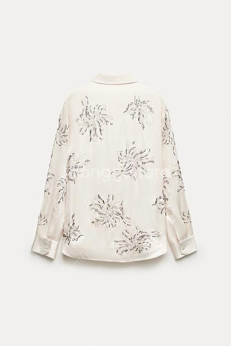zara 자라 ZW COLLECTION 비즈 자수 셔츠...--3