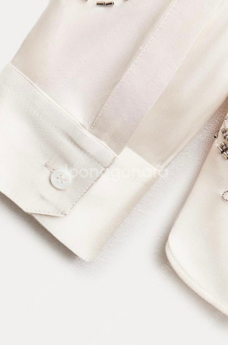 zara 자라 ZW COLLECTION 비즈 자수 셔츠...--8