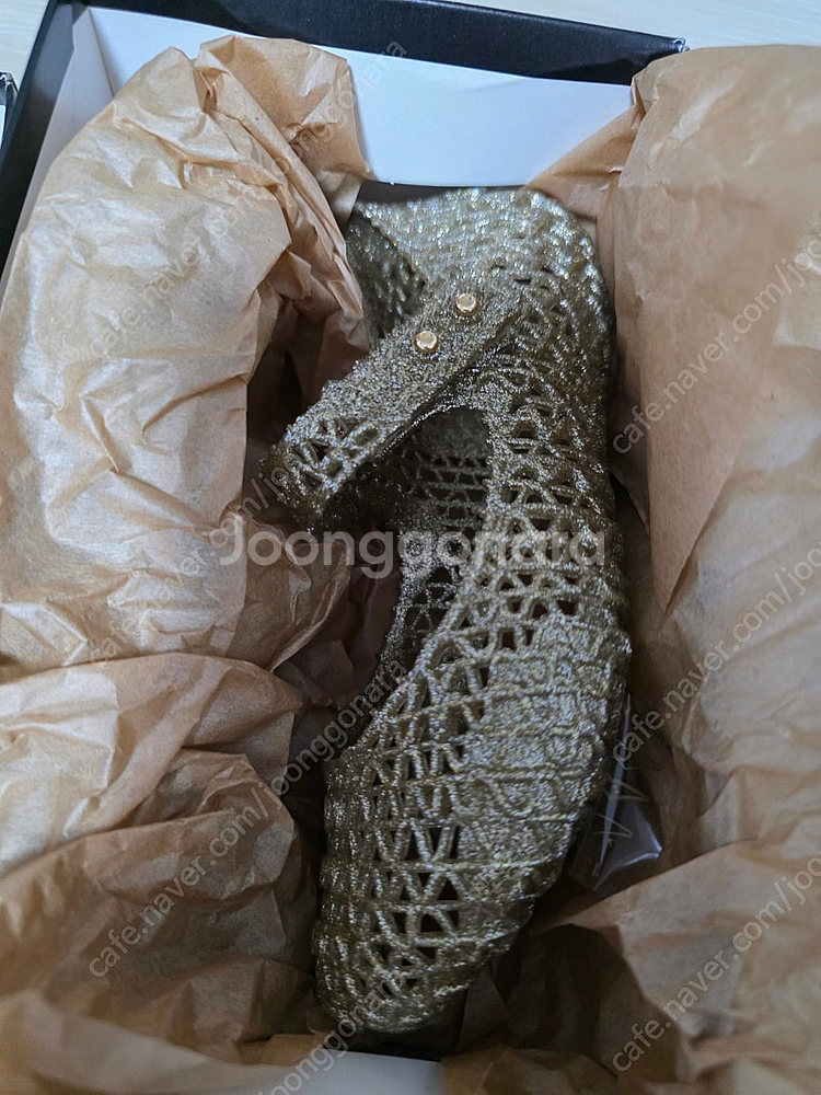 미니멜리사 지그재그 골드 180사이즈 us11 새상품--1