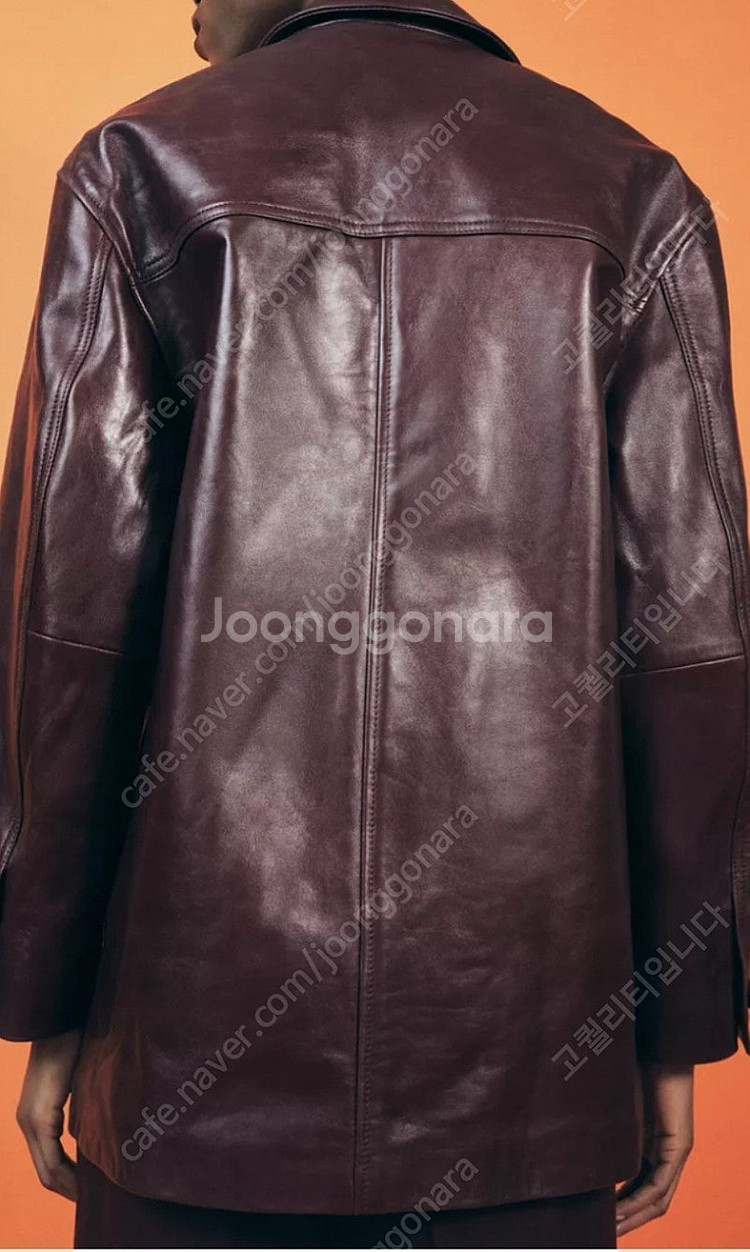새상품) 자라 리얼 레더 재킷 ZW COLLECTION--3