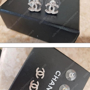 정품 샤넬 cc 은장 귀걸이