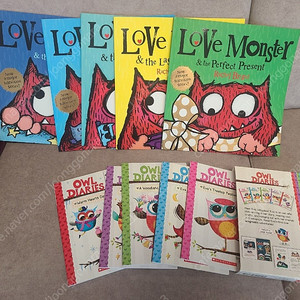 owl diaries 5권, love monster 5권 ,영어원서 10권 38,000원 (택포