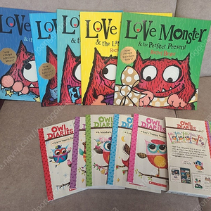 owl diaries 5권, love monster 5권 ,영어원서 10권 38,000원 (택포