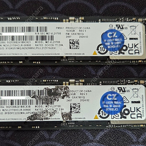 Samsung PM9A1 1TB 2개 판매합니다. (24년 5월 구매)