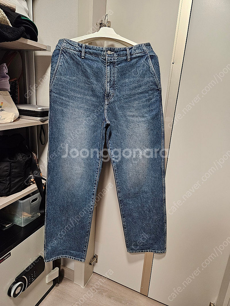 포터리 원워시드 와이드 데님 미드 블루 3사이즈 1회 ...--0