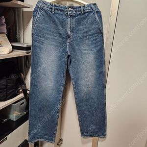 포터리 원워시드 와이드 데님 미드 블루 3사이즈 1회 10분 시착 판매합니다. 가격다운 끌올