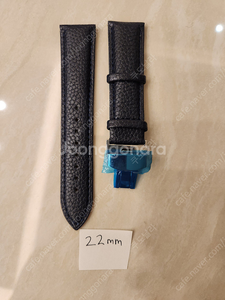 22mm 20mm 시계 스트랩 밴드 가죽 러버 디버클--4