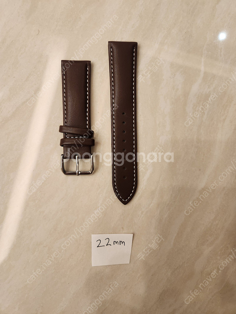 22mm 20mm 시계 스트랩 밴드 가죽 러버 디버클--5