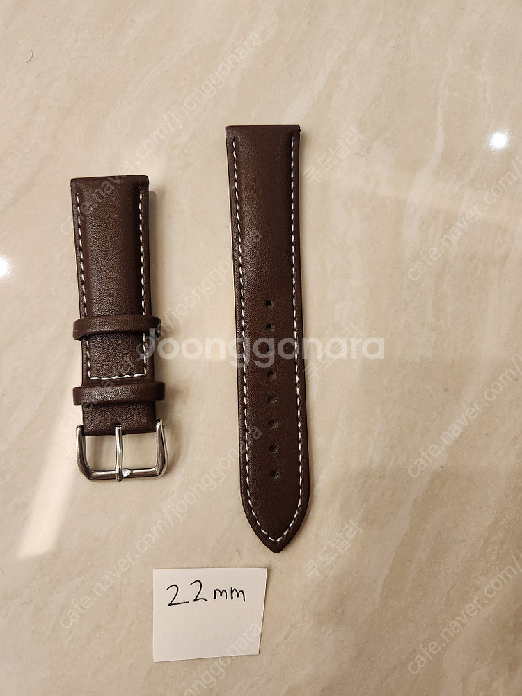 22mm 20mm 시계 스트랩 밴드 가죽 러버 디버클--6