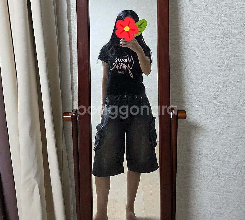 제너럴아이디어 크롭 반팔티--0