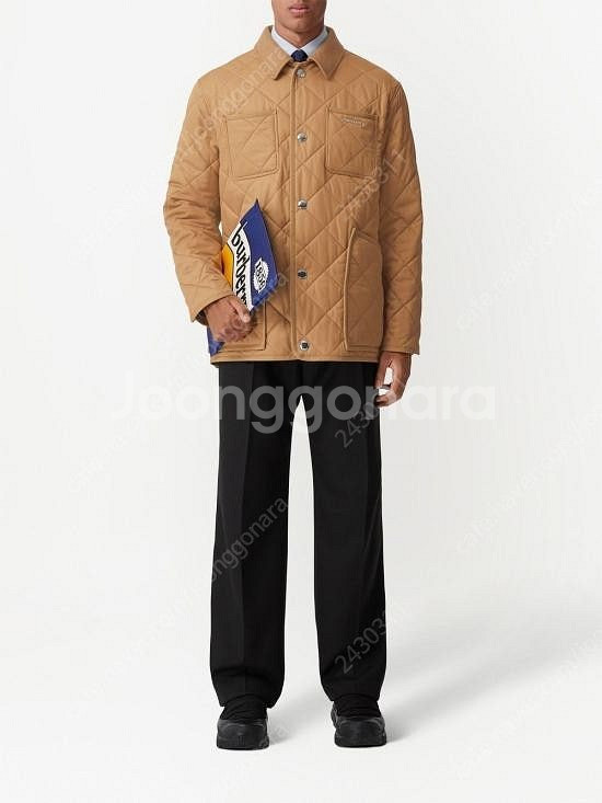 BURBERRY 버버리 다이아몬드 퀼팅 로고 남성 자켓...--2