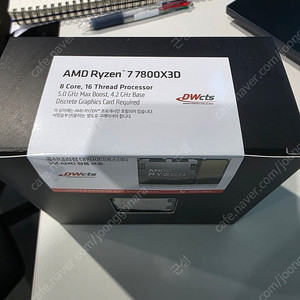 미개봉, AMD 라이젠7-5세대 7800X3D (라파엘) (멀티팩(정품)) 팝니다.