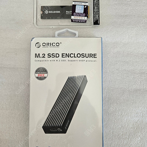 하이닉스 P41 OEM 동일제품 솔리다임 P44 Pro M.2 NVMe SSD 2TB 국내정품 무상 AS 미개봉 새제품+오리코 NVME 외장 SSD 케이스 미개봉 새제품 영상작업