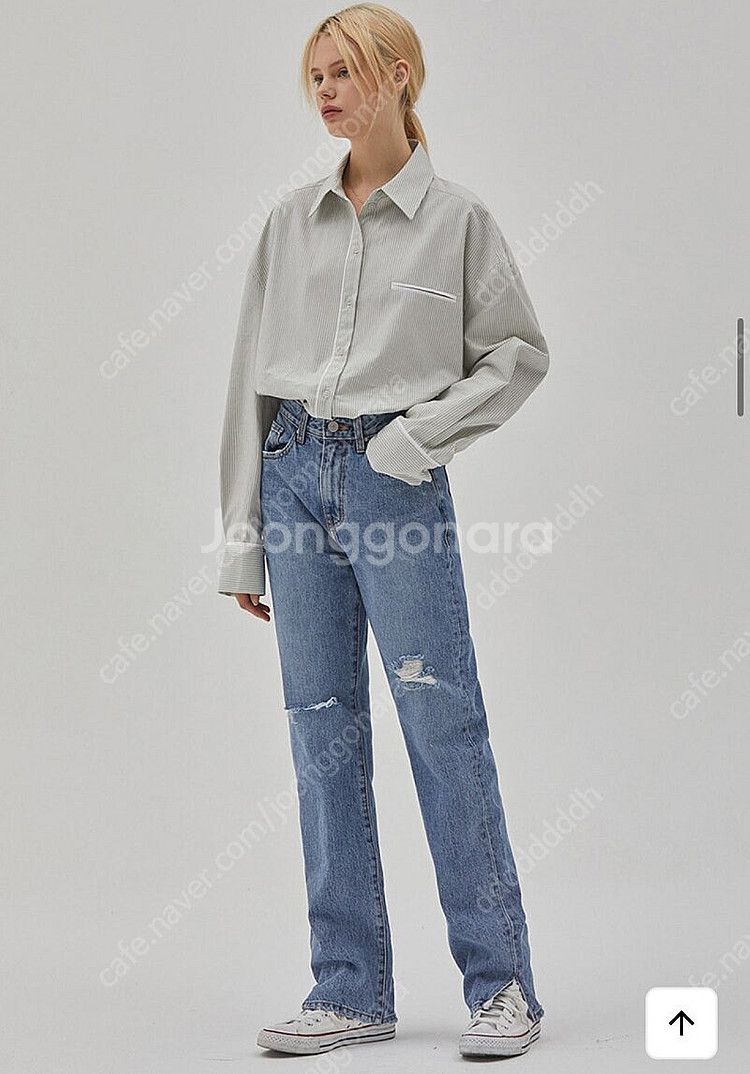 률앤와이 DENIM DESTROTED STRAIGHT ...--5
