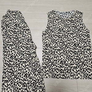 세아랑 플리츠셋업 라지사이즈 여아여름상하복 호피플리츠