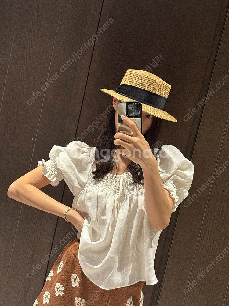 츄니토리 린넨 퍼프 블라우스 / 츄니토리 린넨 셔링 블...--0