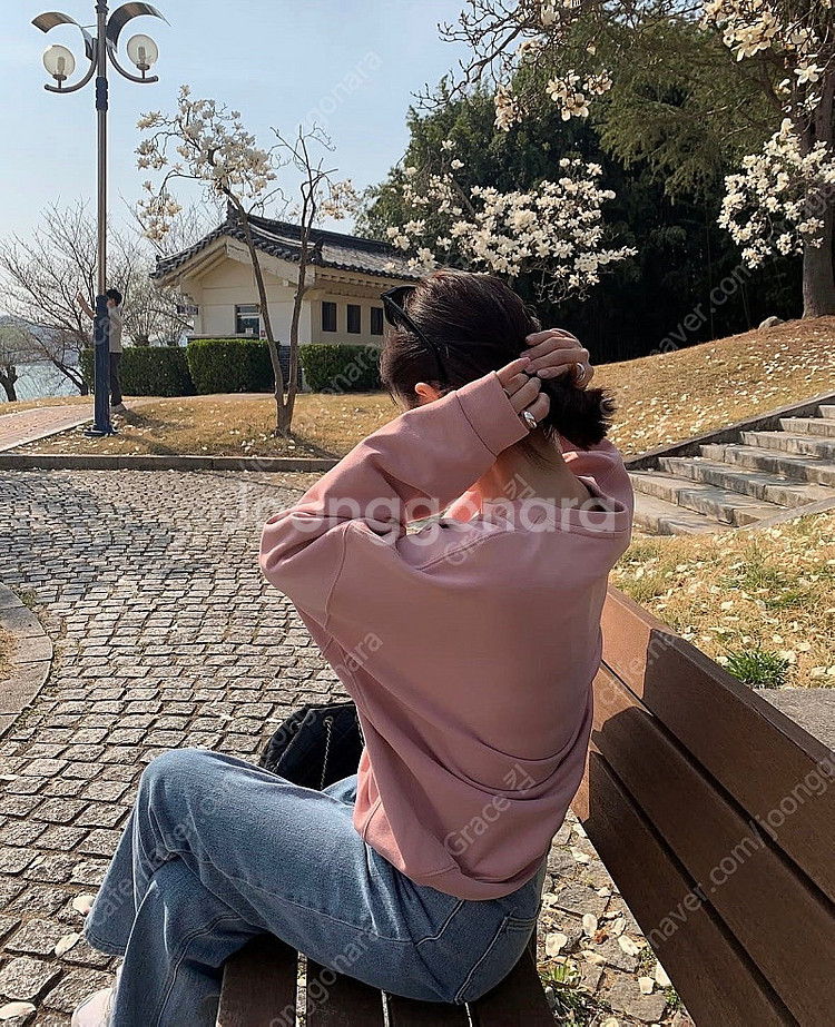 드혀니 브리즈맨투맨 포지핑크--1