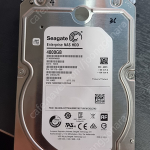 시게이트 엔터프라이즈 NAS HDD 4GB * 4개 팝니다.