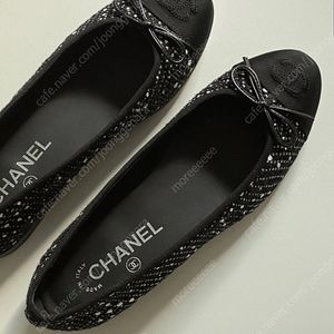 샤넬 트위드 블랙 시즌 발레리나 플랫슈즈