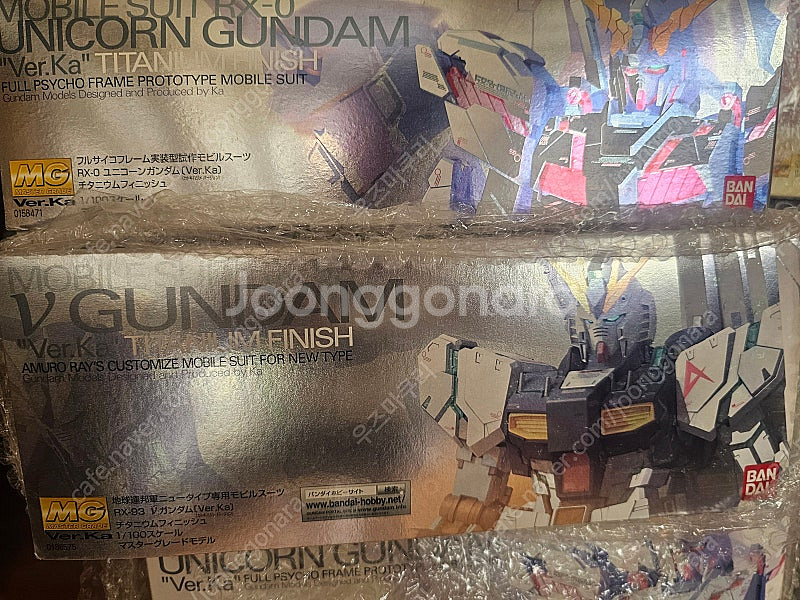 (미개봉)MG 뉴건담,시난주,유니콘,버카 티타늄 ,Mg...--1