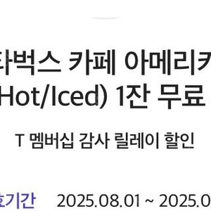 T데이 스타벅스 아메리카노Tall