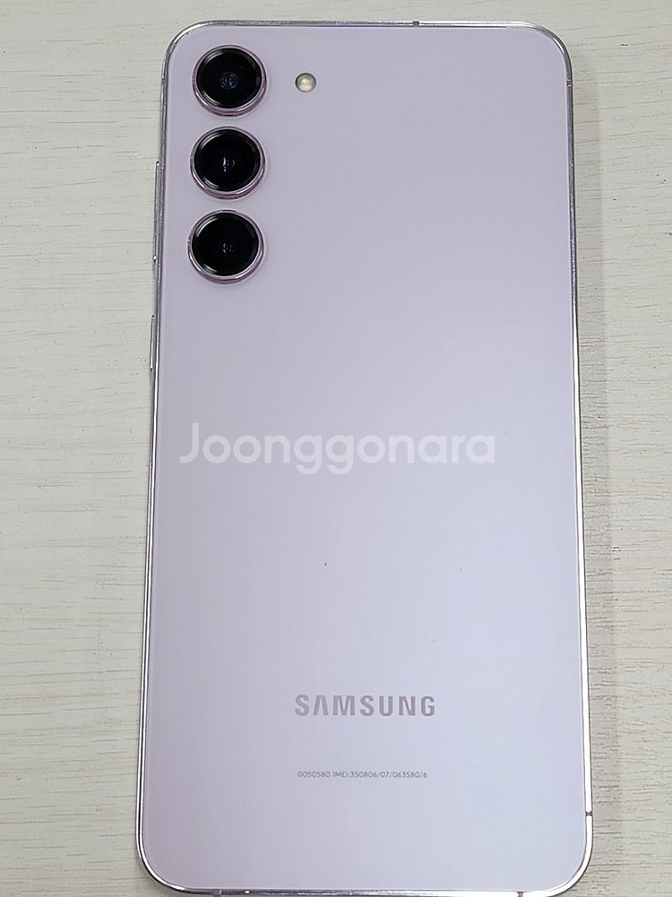 갤럭시 S23플러스 라벤더색상 512용량 상태좋은 무잔상 미파손 단말기 39만 판매합니다--2