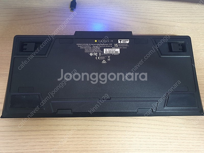 커세어 k70 rgb tkl 은축--3