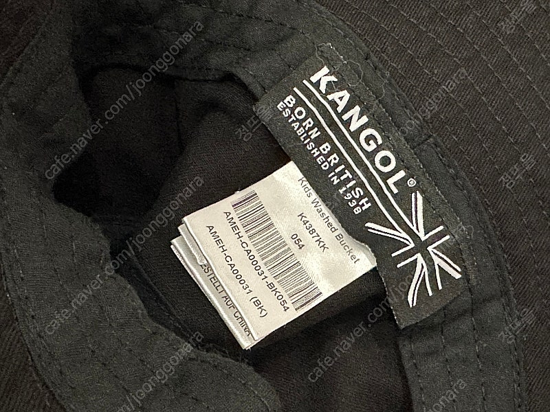 캉골 키즈 버킷햇 K4387KK 54사이즈 블랙 벙거지모자 이미지