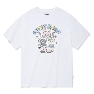 [정품][미개봉새상품] 키르시 kirsh witty bunny hand drawing 반팔 화이트 1사이즈 프리