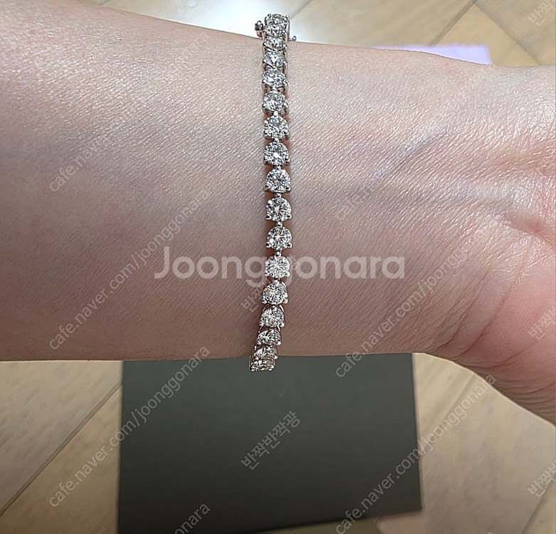미꼬 할리 1부 다이아 테니스 팔찌 18k 화이트골드--7