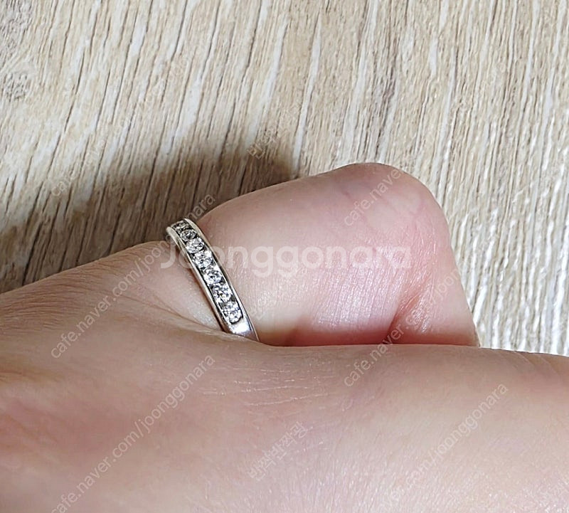 티파니앤코 채널 반지 하프 다이아 이터니티 플래티넘 6...--1