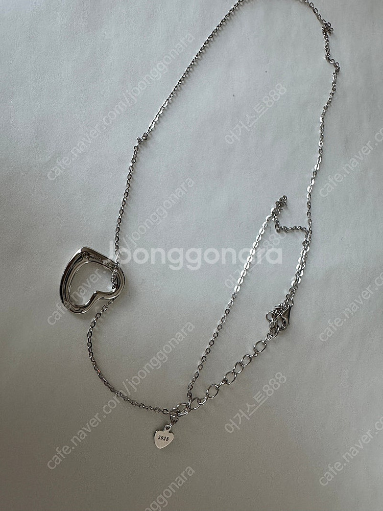 하트 실버925 목걸이--1