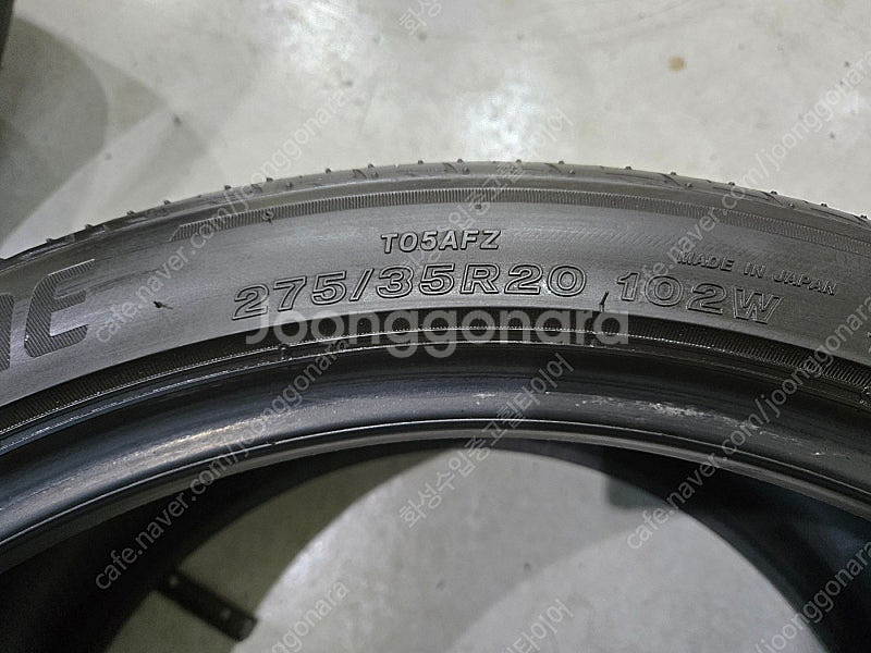 275 35 20 브릿지스톤T005 중고타이어 2본 판...--4