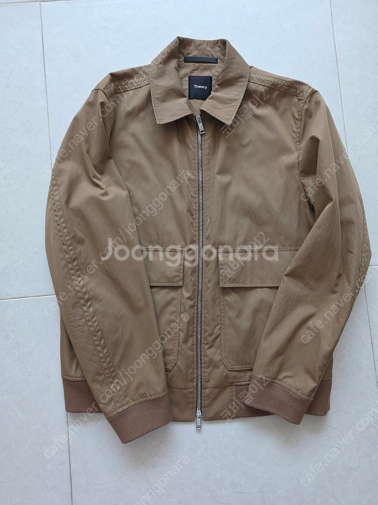 띠어리 개버딘 코튼 블루종 자켓 L--0