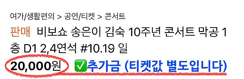 비보쇼 송은이 김숙 10주년 콘서트 막공 1층 D1 2...--4