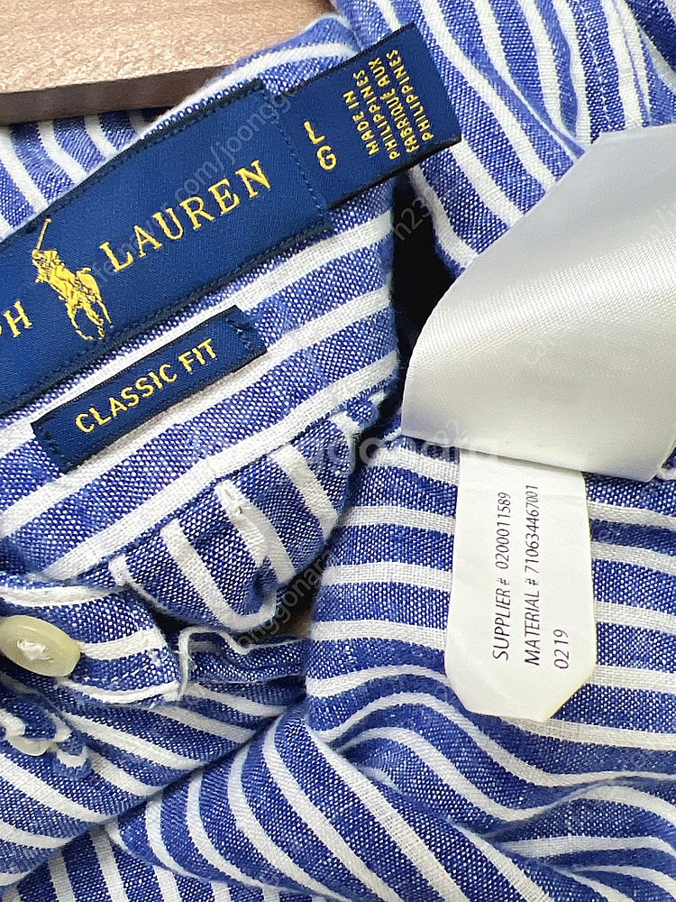 폴로 스트라이프 린넨셔츠--5