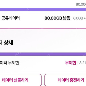 Lg 데이터 1기가 (2기가까지 가능)