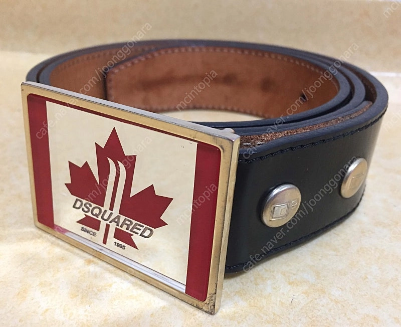 디스퀘어드2 가죽 벨트 단풍 로고 버클 L dsquared2 leather belt 이미지
