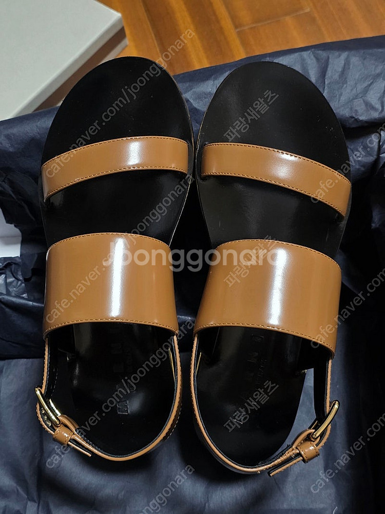 정품 Marni 마르니 플랫폼 가죽 샌들 37 새상품--3