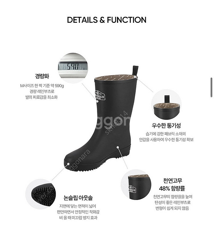 [가격내림] 시티브리즈X마크모크 미디 레인부츠 라이트 그린 40사이즈--1