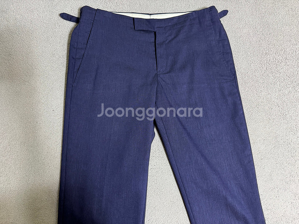 알마니 꼴레지오니 네이비 린넨 팬츠 / 엠포리오 알마니...--3