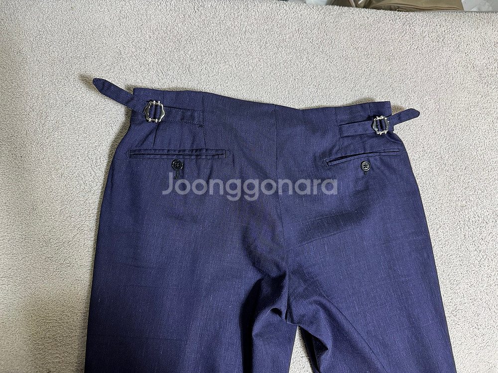 알마니 꼴레지오니 네이비 린넨 팬츠 / 엠포리오 알마니...--4