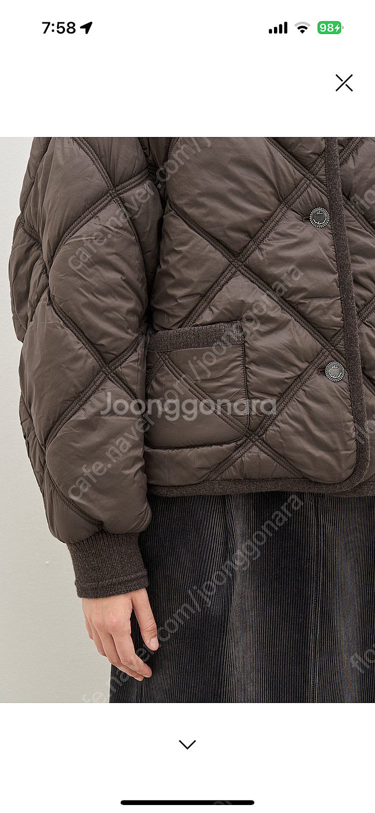 더캐시미어 퀼티드 패딩 점퍼 비품(타임 마인 랑방 구호...--8