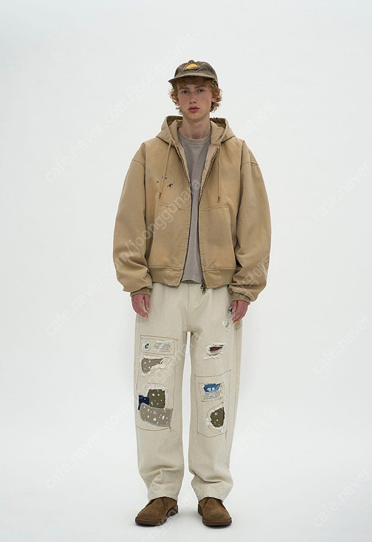 파르티멘토 핸드메이드 B FELLA 패치워크 팬츠 베이지 M--3