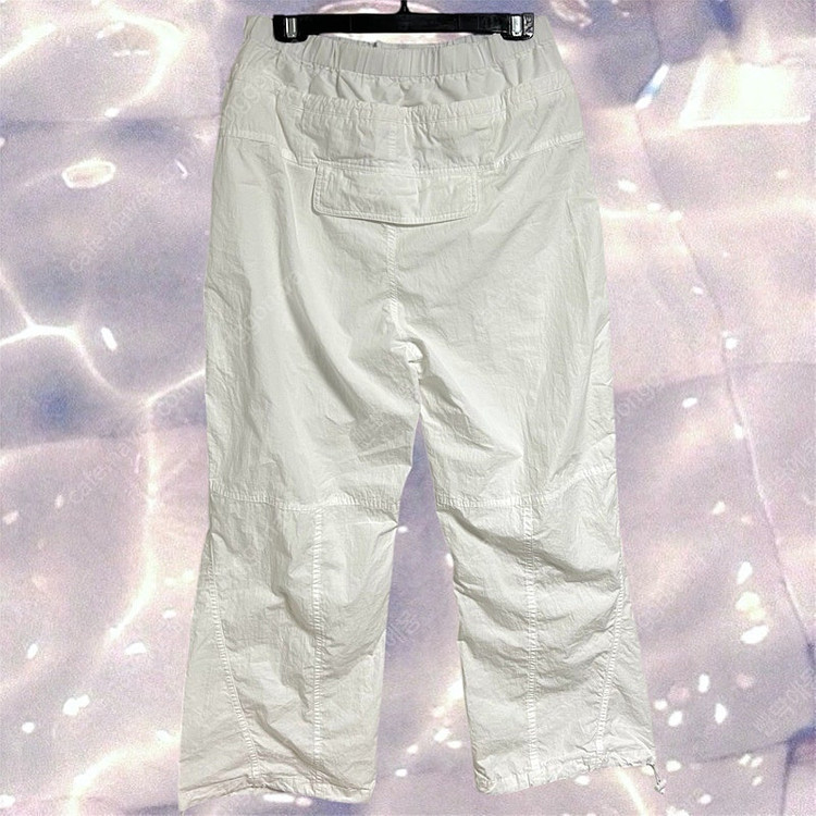 파르티멘토 더블 웨이스트 파라슈트 팬츠 화이트 레이어드 나일론바지 M--7